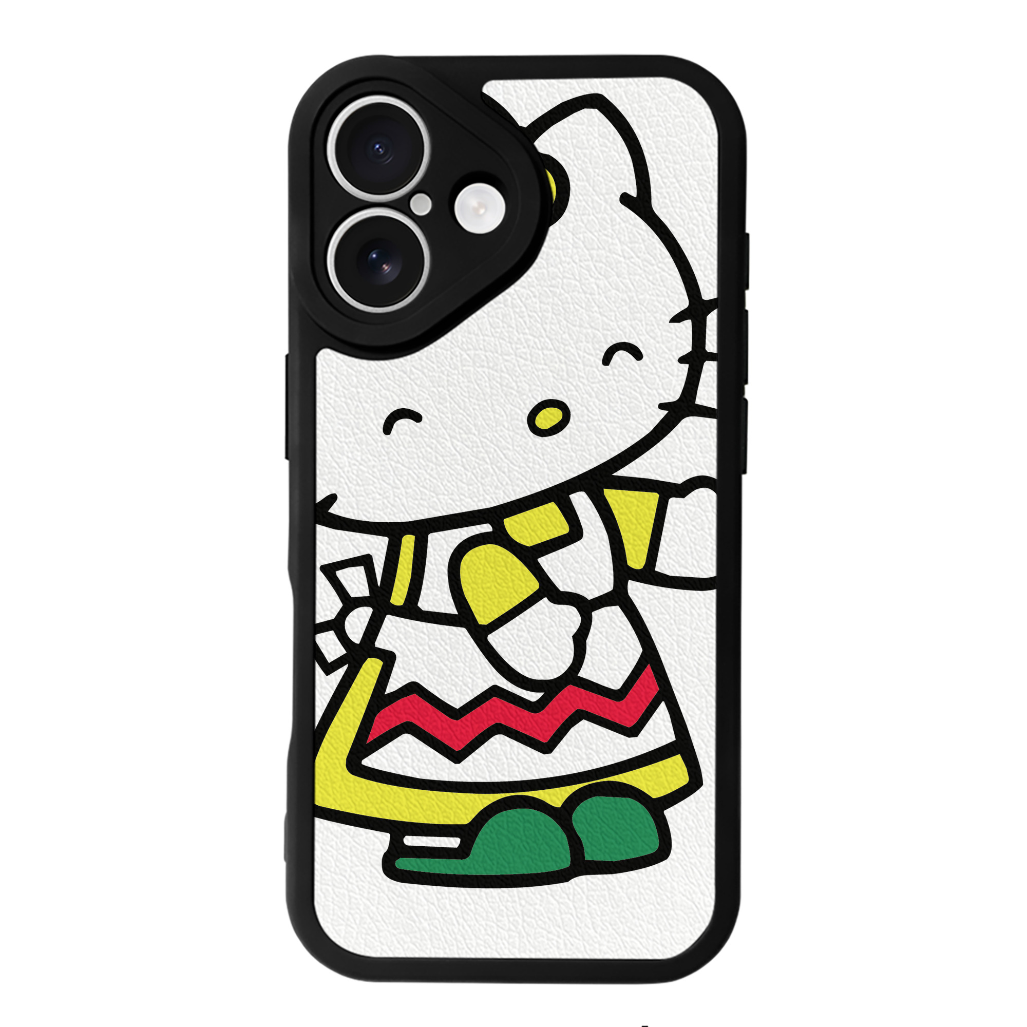 （画像用） Hello Kitty ハローキティ 【iPhone 16シリーズ対応】シリコンスマホケース（レザー調） 材質：シリコン